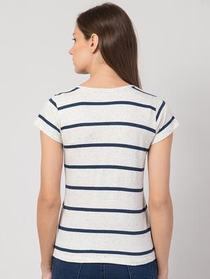v-neck striped tee - 17457799 - Standard Image - 3