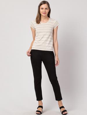round neck striped tee - 17457800 - Standard Image - 4