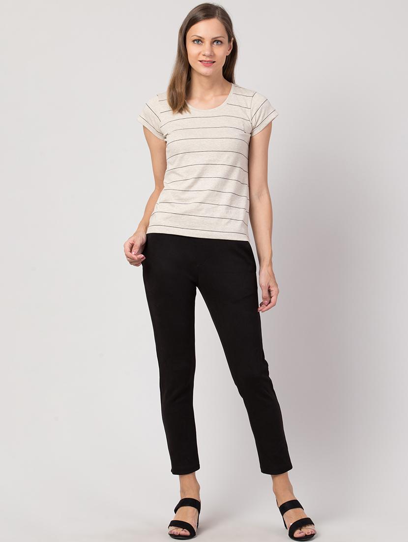 round neck striped tee - 17457800 - Zoom Image - 4