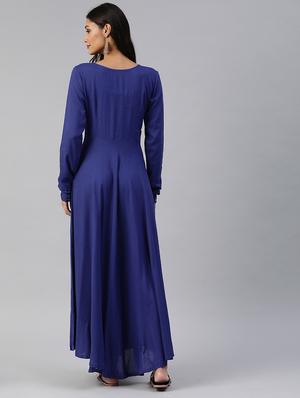tie knot detail fit & flare dress - 17457803 - Standard Image - 3