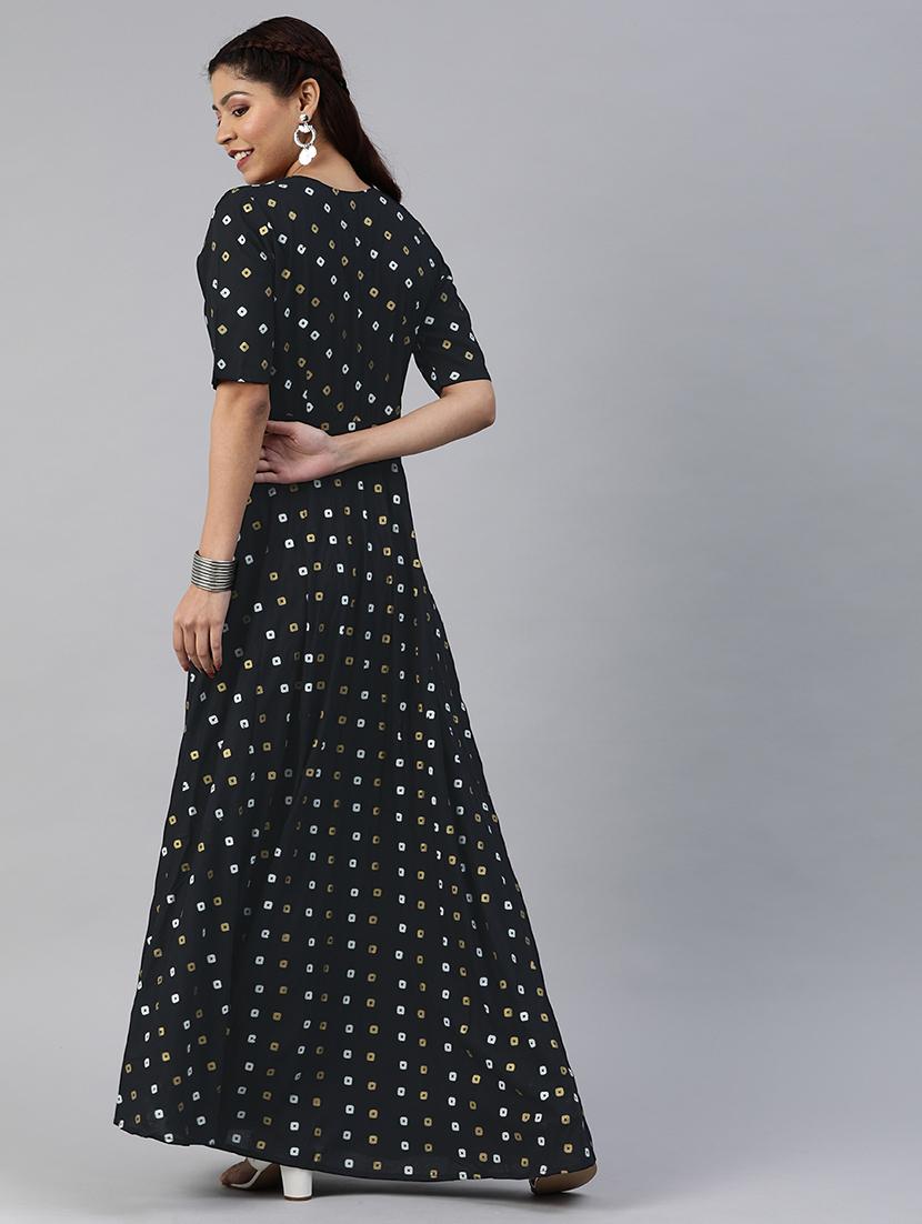 button detail fit & flare dress - 17457804 - Zoom Image - 3