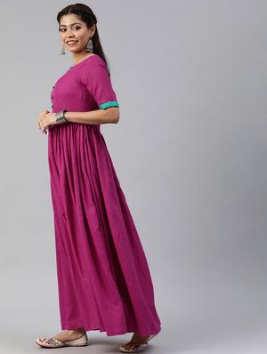 notch neck fit & flare dress - 17457810 - Standard Image - 2