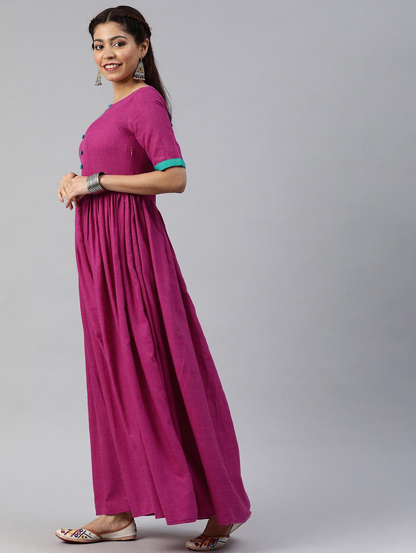 notch neck fit & flare dress - 17457810 - Zoom Image - 2