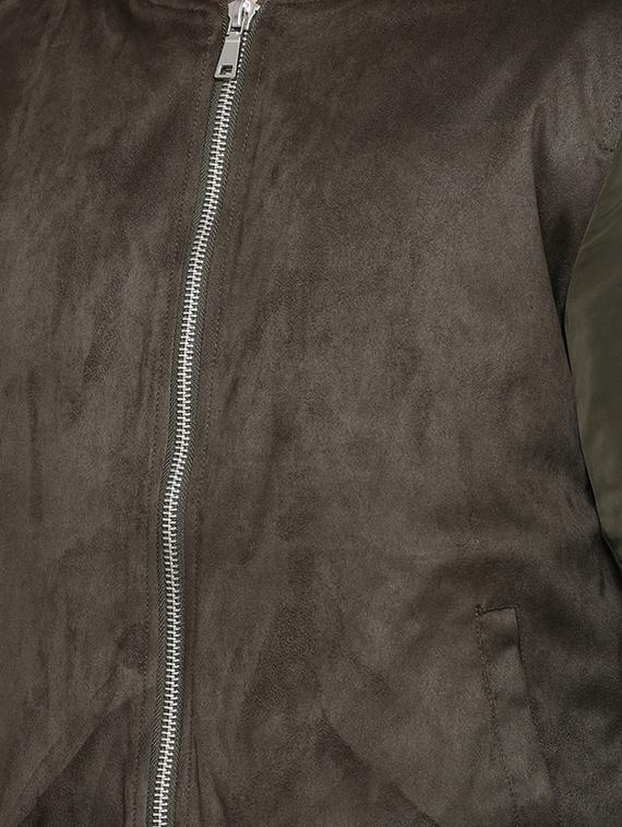 olive green solid bomber jacket - 17457827 - Zoom Image - 5