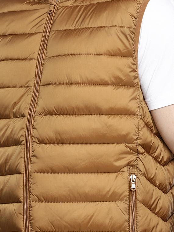 brown solid quilted jacket - 17457829 - Zoom Image - 5
