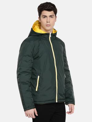 green solid reversible casual jacket - 17457833 - Standard Image - 4