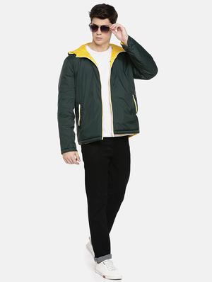 green solid reversible casual jacket - 17457833 - Standard Image - 6