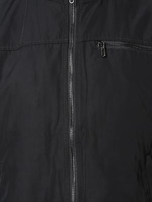 navy blue solid casual jacket - 17457836 - Standard Image - 5