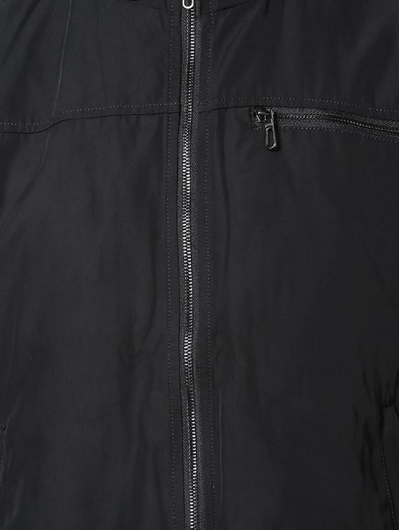navy blue solid casual jacket - 17457836 - Zoom Image - 5