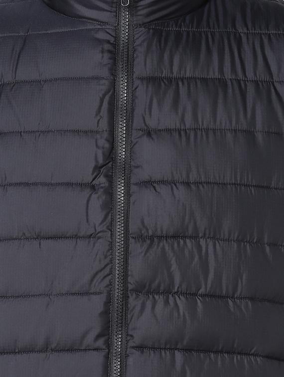 navy blue solid quilted jacket - 17457852 - Zoom Image - 5