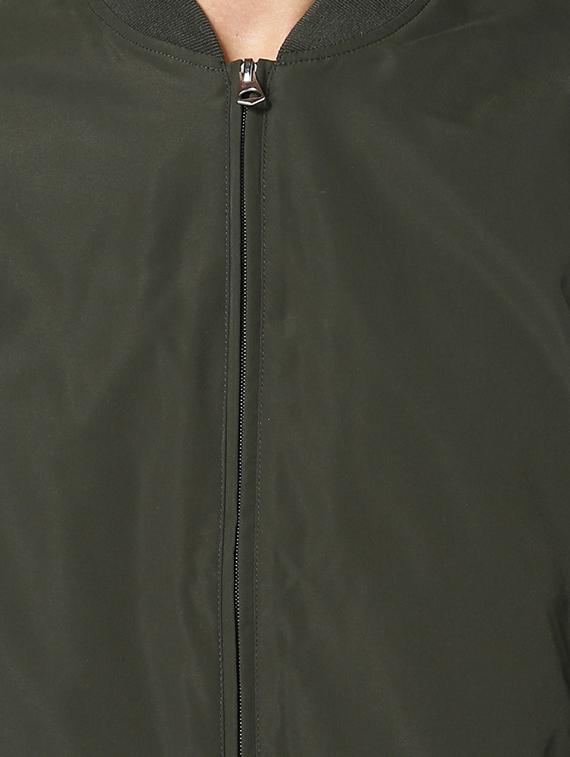 olive green solid bomber jacket - 17457854 - Zoom Image - 5