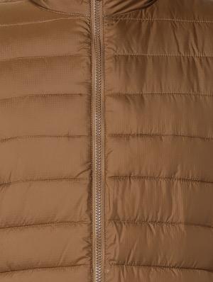 brown solid quilted jacket - 17457861 - Standard Image - 5