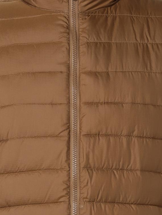 brown solid quilted jacket - 17457861 - Zoom Image - 5