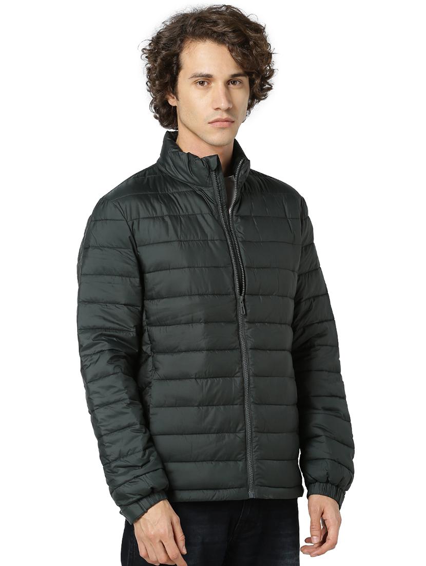 green solid quilted jacket - 17457862 - Zoom Image - 1