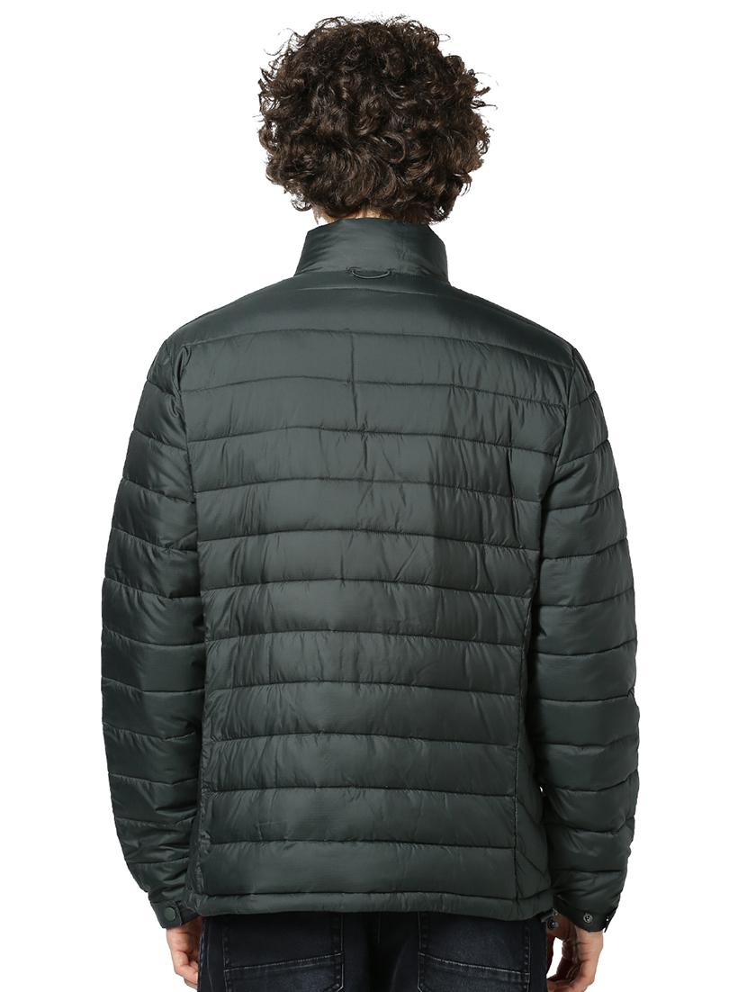 green solid quilted jacket - 17457862 - Zoom Image - 3