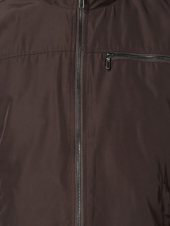 brown solid casual jacket - 17457863 - Zoom Image - 5