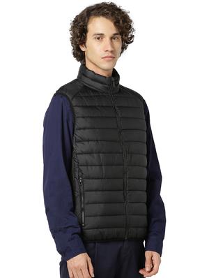 black solid quilted jacket - 17457864 - Standard Image - 2