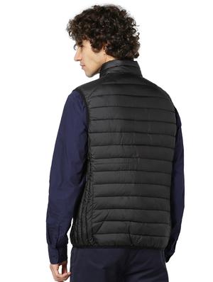 black solid quilted jacket - 17457864 - Standard Image - 3