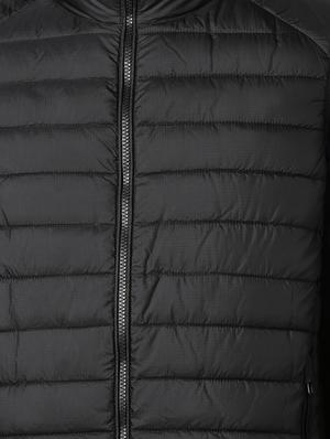 black solid quilted jacket - 17457864 - Standard Image - 5