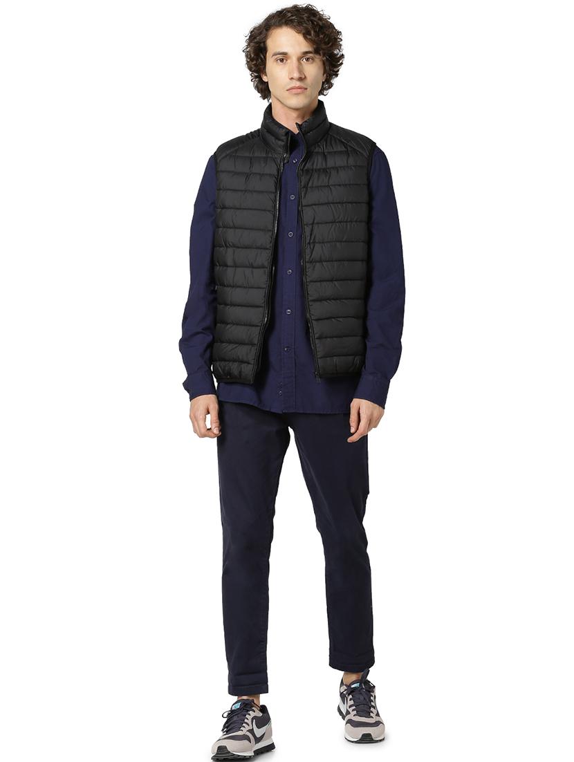black solid quilted jacket - 17457864 - Zoom Image - 4
