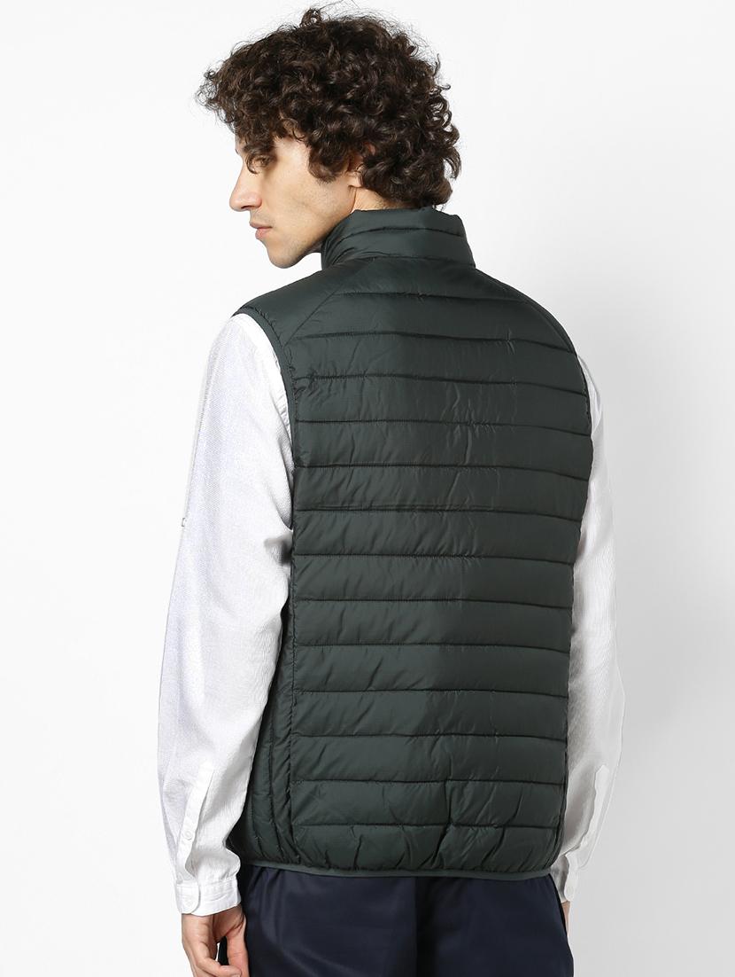 green solid quilted jacket - 17457865 - Zoom Image - 3