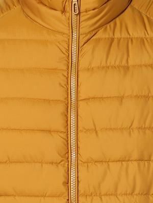 yellow solid quilted jacket - 17457867 - Standard Image - 5