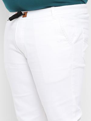 plus size white solid denim jogger - 17457870 - Standard Image - 5