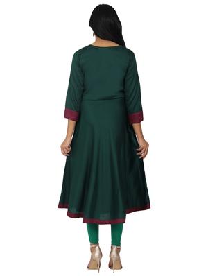 solid flared kurta - 17457896 - Standard Image - 3