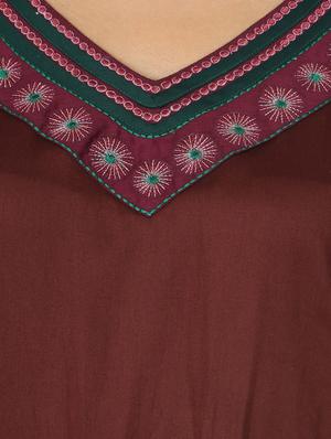 solid flared kurta - 17457897 - Standard Image - 4