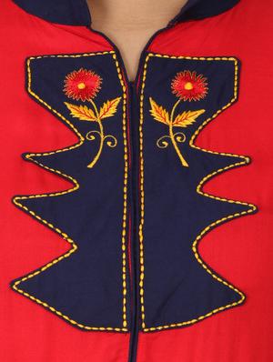 embroidered flared kurta - 17457898 - Standard Image - 4