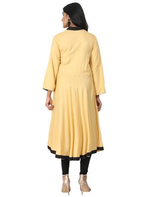 solid flared kurta - 17457899 - Standard Image - 3
