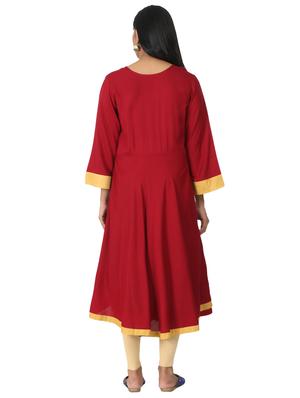 solid flared kurta - 17457905 - Standard Image - 3