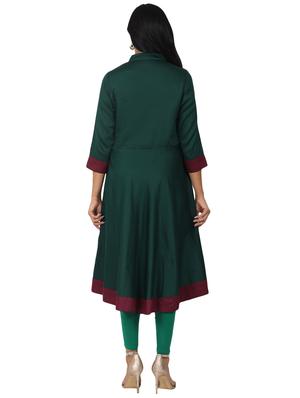 solid flared kurta - 17457908 - Standard Image - 3