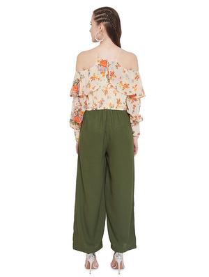 cold shoulder floral full leg jumpsuit - 17457965 - Standard Image - 3