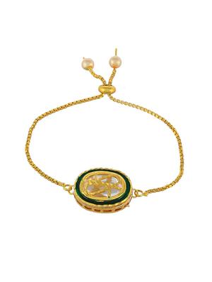gold brass bangle bracelet - 17458366 - Standard Image - 3