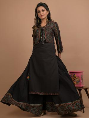 printed kurta sharara set - 17458519 - Standard Image - 4