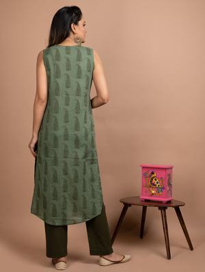 paisley kurta pant set - 17458522 - Standard Image - 2