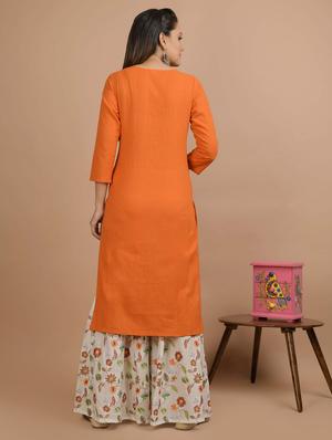 solid kurta sharara set - 17458525 - Standard Image - 2