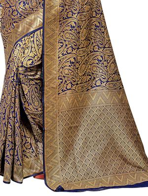 paisley woven saree with blouse - 17458772 - Standard Image - 3