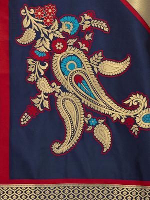 self design woven saree with blouse - 17458879 - Standard Image - 5