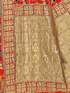 floral woven saree with blouse - 17458883 - Standard Image - 5