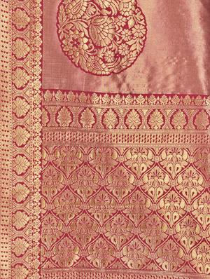 self design woven saree with blouse - 17458914 - Standard Image - 6