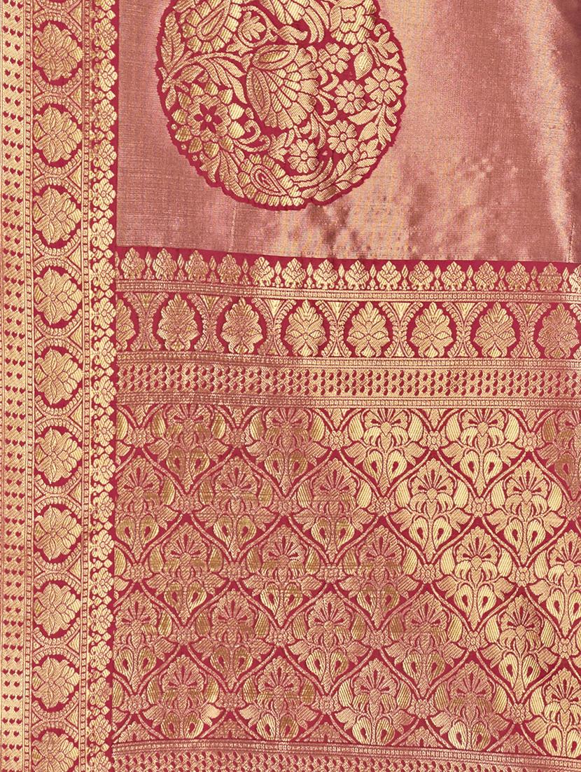 self design woven saree with blouse - 17458914 - Zoom Image - 6