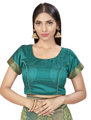 self design woven saree with blouse - 17458918 - Standard Image - 3