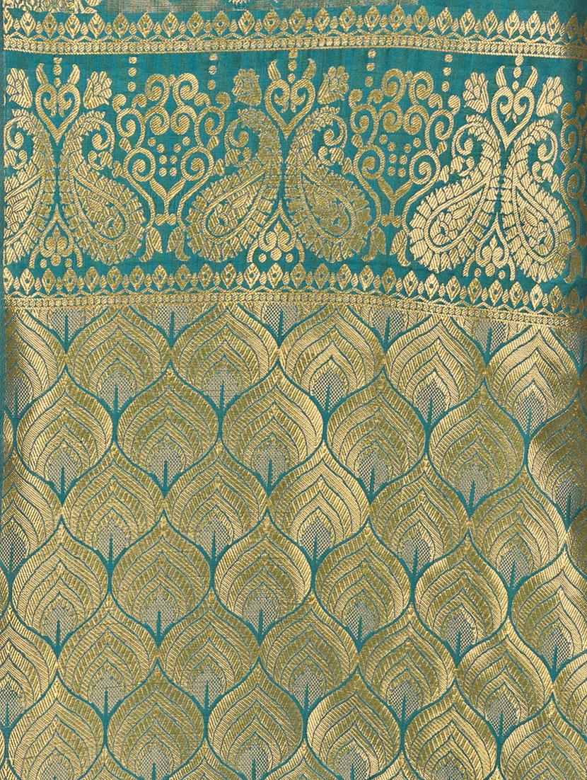 self design woven saree with blouse - 17458918 - Zoom Image - 5