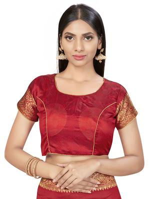 self design woven saree with blouse - 17458920 - Standard Image - 3