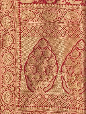 self design woven saree with blouse - 17458920 - Standard Image - 5