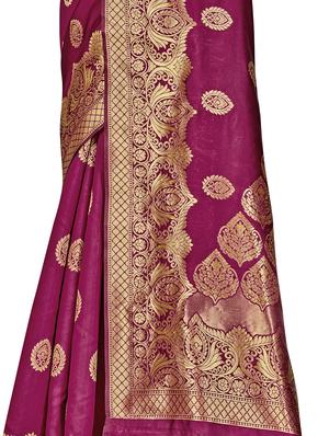 self design woven saree with blouse - 17458922 - Standard Image - 4