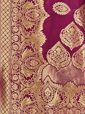 self design woven saree with blouse - 17458922 - Standard Image - 5