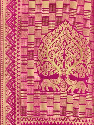 self design woven saree with blouse - 17458924 - Standard Image - 5